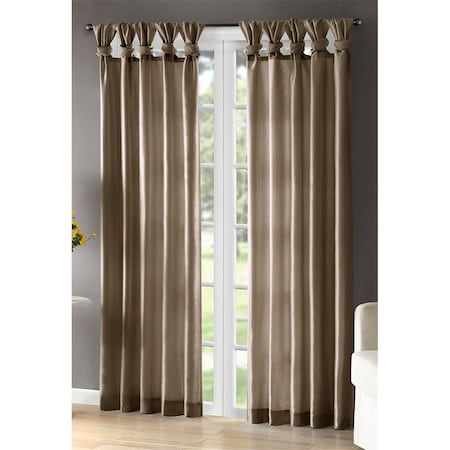 Madison Park Polyester Twisted Tab Lined Window Panel, Bronze MP40-2686